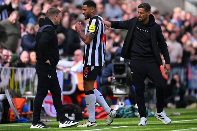 Newcastle United defender Jamaal Lascelles. Lascelles has been ruled-out for between six and nine months with an ACL injury.