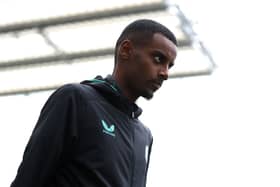 Alexander Isak of Newcastle United arrives at the stadium prior to the Premier League match between Newcastle United and Everton FC at St. James Park on April 02, 2024 in Newcastle upon Tyne, England. (Photo by George Wood/Getty Images) (Photo by George Wood/Getty Images)