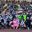 Gateshead celebrate reaching the FA Trophy Final after their 2-1 win against Macclesfield 