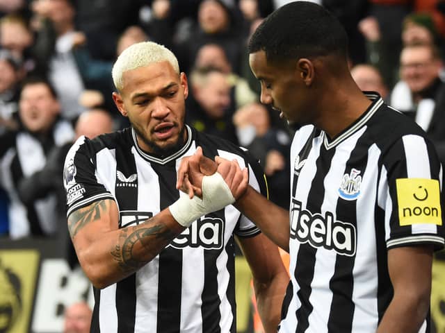 Joelinton is back involved for Newcastle. 