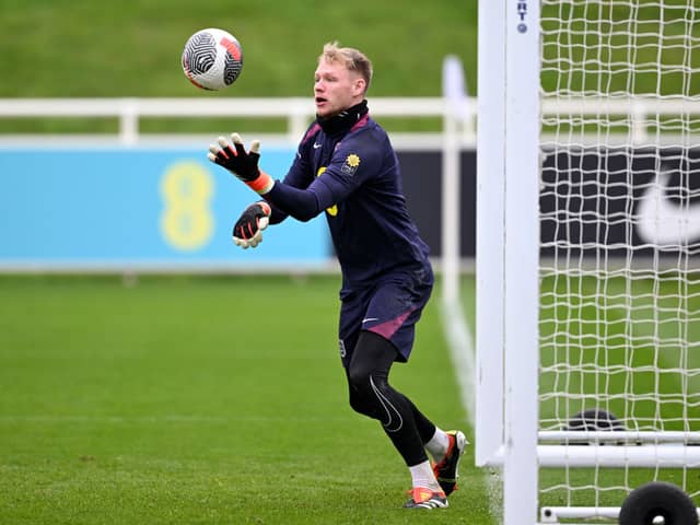 Arsenal goalkeeper Aaron Ramsdale. Newcastle United have been linked with a move for Ramsdale this summer.