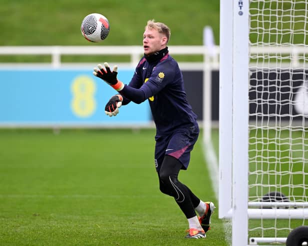 Arsenal goalkeeper Aaron Ramsdale. Newcastle United have been linked with a move for Ramsdale this summer.
