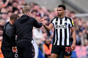 Jacob Murphy of Newcastle United is substituted off during the Premier League match between Newcastle United and Tottenham Hotspur at St. James Park on April 13, 2024 in Newcastle upon Tyne, England. (Photo by Stu Forster/Getty Images) (Photo by Stu Forster/Getty Images)