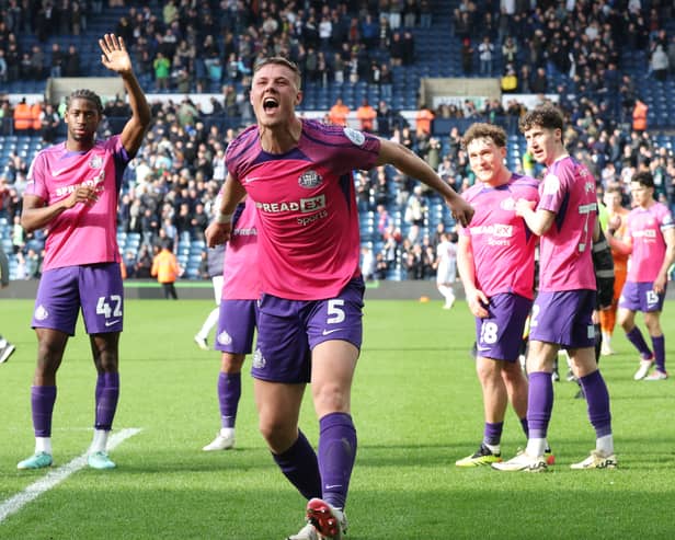 Dan Ballard celebrates against West Brom