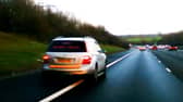 Miley Connors, 37, driving dangerously on the hard shoulder of the M40.  