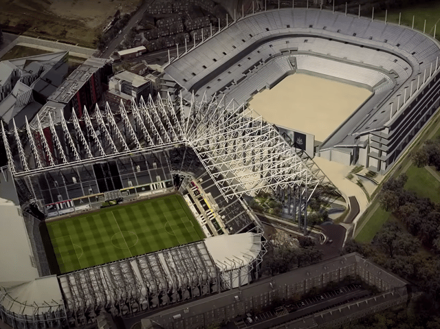 A St James' Park rebuild concept by Bondibot