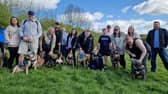 XL Bully walk at Rother Valley Country Park