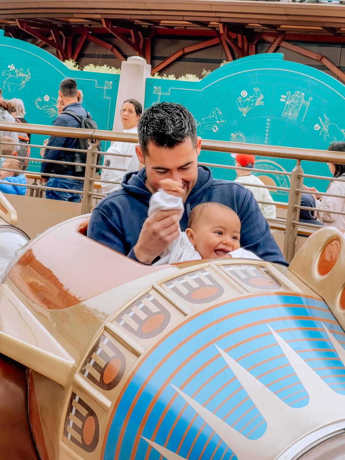 Watch: Baby in stitches during his first roller coaster ride