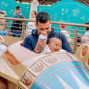 One-year-old Cruz Kimitri-McElroy with his dad Simon McElroy.
