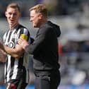 Emil Krafth is set to start at centre-back for Newcastle’s final matches of the season. 