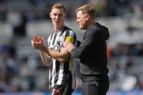 Emil Krafth is set to start at centre-back for Newcastle’s final matches of the season. 
