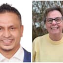 South Tyneside Council Local Election Candidates 2024 for the Beacon and Bents ward, Jabed Hossain and Sue Stonehouse.