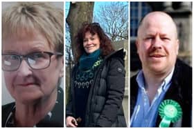 South Tyneside Council Local Election Candidates 2024 for the Harton ward, from left: Karen Dix, Karen Louise Myers, Colin Tosh.