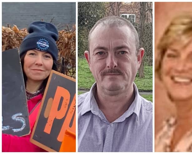 South Tyneside Council Local Election Candidates 2024 for the Hebburn North ward, from left: Annette Chapman, Brian Goodman and Liz McHugh.