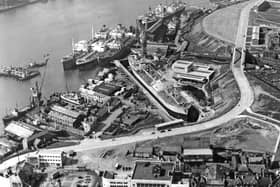 Tyne Dock from the air.