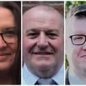 South Tyneside Council Local Election Candidates 2024 for the Primrose ward, from left: Elaine Francis, David Kennedy, Stephen Pearson.
