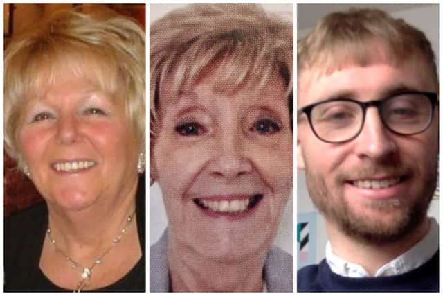 South Tyneside Council Local Election Candidates 2024 for the Monkton ward, from left: Joan Hamilton, Joan Keegan, Matty McKenna.