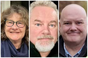 South Tyneside Council Local Election Candidates 2024 for the West Park ward, from left: Nicky Gynn, Justin Knight, Sean McDonagh.