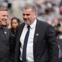 Newcastle United head coach Eddie Howe and Tottenham Hotspur manager Ange Postecoglou. 
