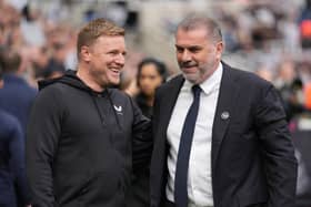 Newcastle United head coach Eddie Howe and Tottenham Hotspur manager Ange Postecoglou. 