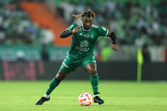 Allan Saint-Maximin in action for Al Ahli. 