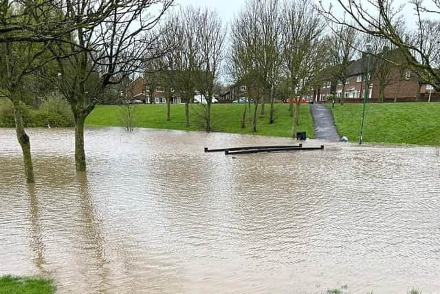 Green space in Fellgate flooded earlier in April following heavy rainfall. Photo: Other 3rd Party.