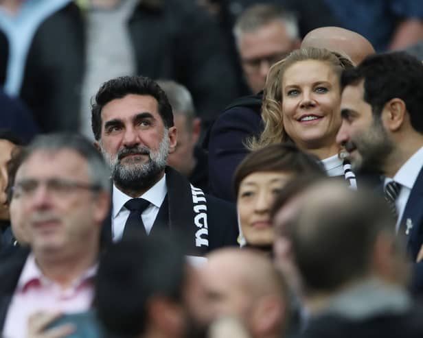 Chairman of Newcastle United, Yasir Al-Rumayyan and Amanda Staveley, Part-Owner of Newcastle United. (Photo by Ian MacNicol/Getty Images)