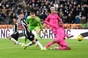 Fulham defender Tosin Adarabioyo in action against Newcastle United. The Magpies are reportedly interested in signing him on a free transfer this summer.