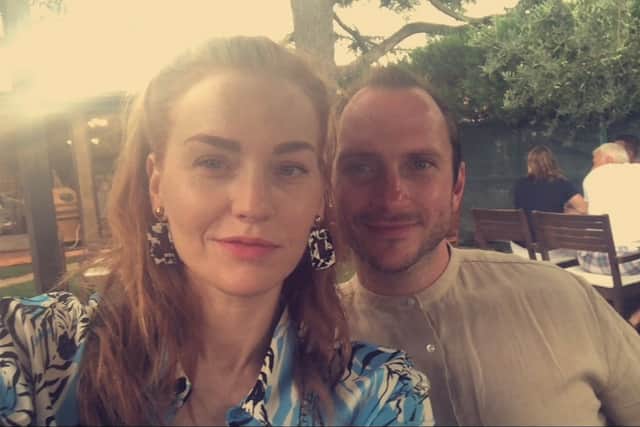 Kristie Graham with Robbie Robson, who was killed on an oil rig off the coast of Qatar in 2022.