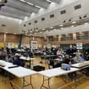 The counting of the votes for the 2024 local election took place at the Temple Park Leisure Centre, in South Shields. Photo: National World.