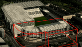 Concept images showing a Gallowgate End expansion.