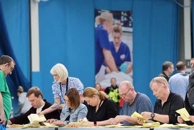 Ballots were counted at the Silksworth Centre in Sunderland on Friday afternoon.