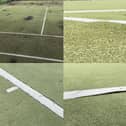 Damage to the courts that need repairing