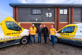 Darren Mulligan with some of the team at Tivoli's new Boldon depot.