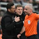 Newcastle United head coach Eddie Howe and assistant Jason Tindall. 