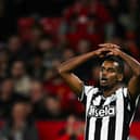 Newcastle United's Alexander Isak reacts after missing to score during the English Premier League football match between Manchester United and Newcastle United at Old Trafford in Manchester, north west England, on May 15, 2024. (Photo by Oli SCARFF / AFP) / RESTRICTED TO EDITORIAL USE. No use with unauthorized audio, video, data, fixture lists, club/league logos or 'live' services. Online in-match use limited to 120 images. An additional 40 images may be used in extra time. No video emulation. Social media in-match use limited to 120 images. An additional 40 images may be used in extra time. No use in betting publications, games or single club/league/player publications. /  (Photo by OLI SCARFF/AFP via Getty Images)