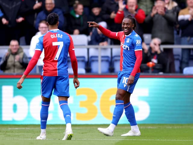 Crystal Palace pair Eberechi Eze and Michael Olise. (Photo by Richard Pelham/Getty Images)