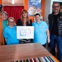 Shel, H&H Operations Director Carol Gorman, Peter Maloney and Shop Volunteers