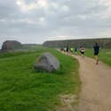 The first mile of South Shields Parkrun sees runners head south along the cliffs.