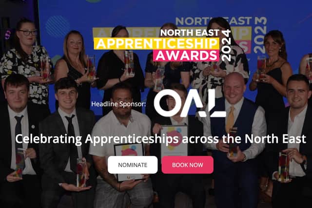 North East Apprenticeship Awards 2024 will celebrate apprenticeships across te region with headline sponsor OAL