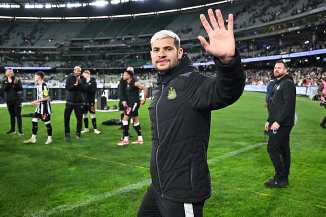 Bruno Guimaraes in Australia with Newcastle United.