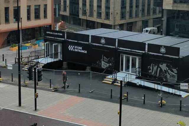 Newcastle United's temporary club shop opened on May 29.
