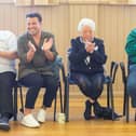 Joe McElderry visits Age UK North Tyneside.