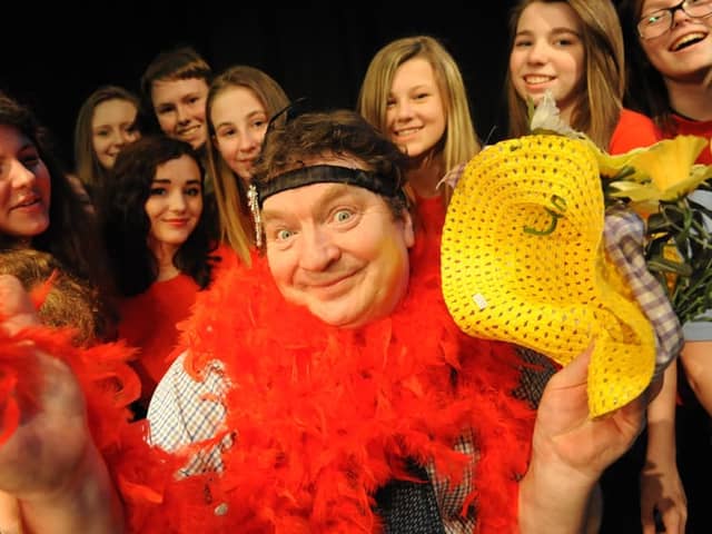 Harton Technology College art and drama teacher Harry Lynch was pictured rehearsing his final performance, Swan Song, with pupils in 2016. 