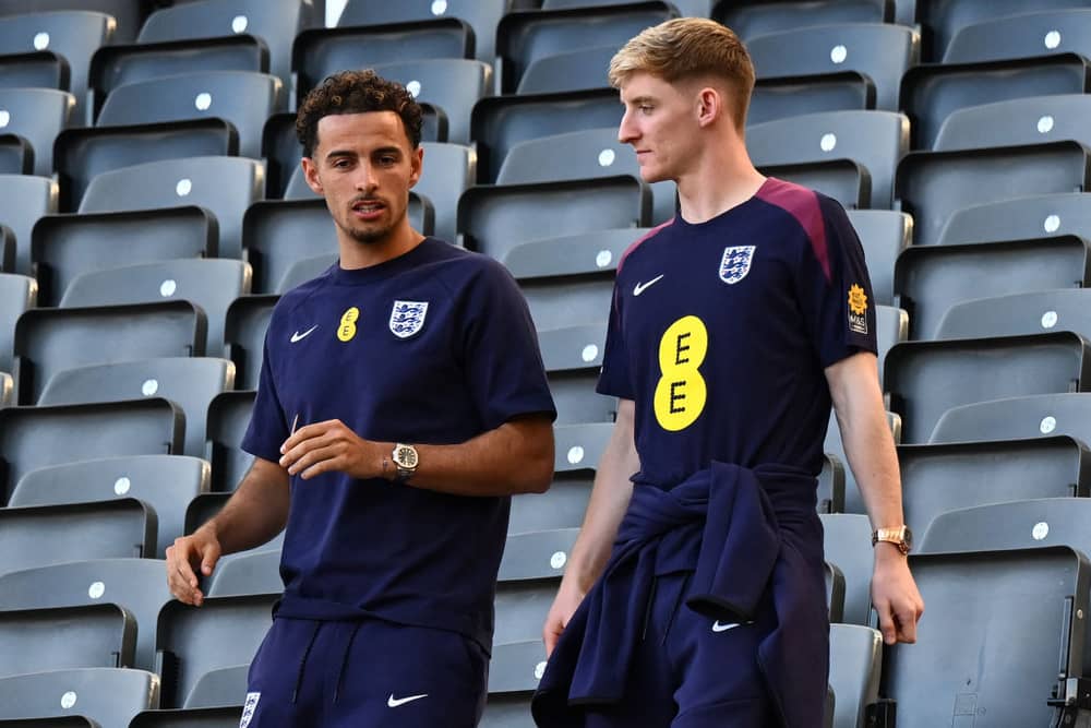 Anthony Gordon with England at St James’ Park. 