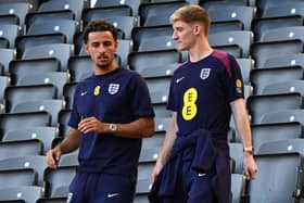 Anthony Gordon with England at St James’ Park. 