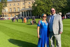 Sarah Harrison of Sarah's Star at the Buckingham Palace Garden Party.