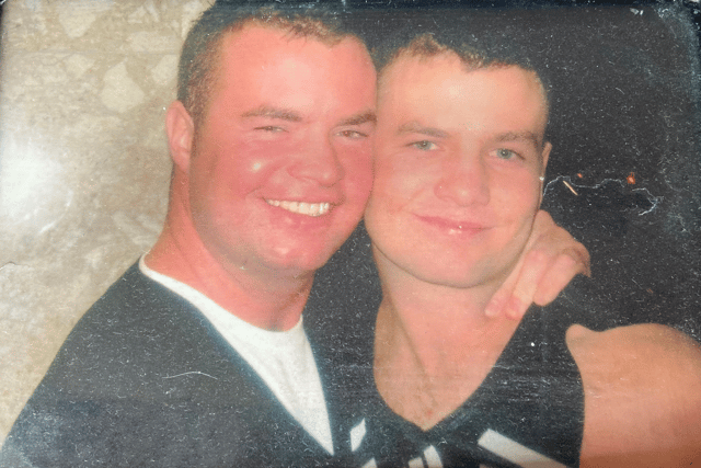 Viv Graham Jr (right) with his brother Dean, who died from an overdose. Viv Jr has given an insight into how his brother was impacted by his dad's death. Photo: Other 3rd Party.