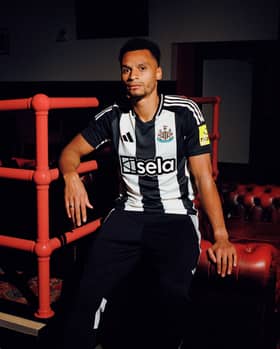 Jacob Murphy in the new Newcastle United 2024-25 Adidas home shirt.