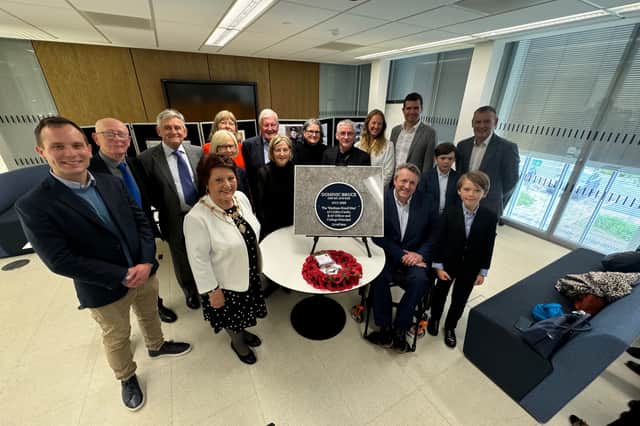 The blue plaque was unveiled on June 7 in Hebburn.